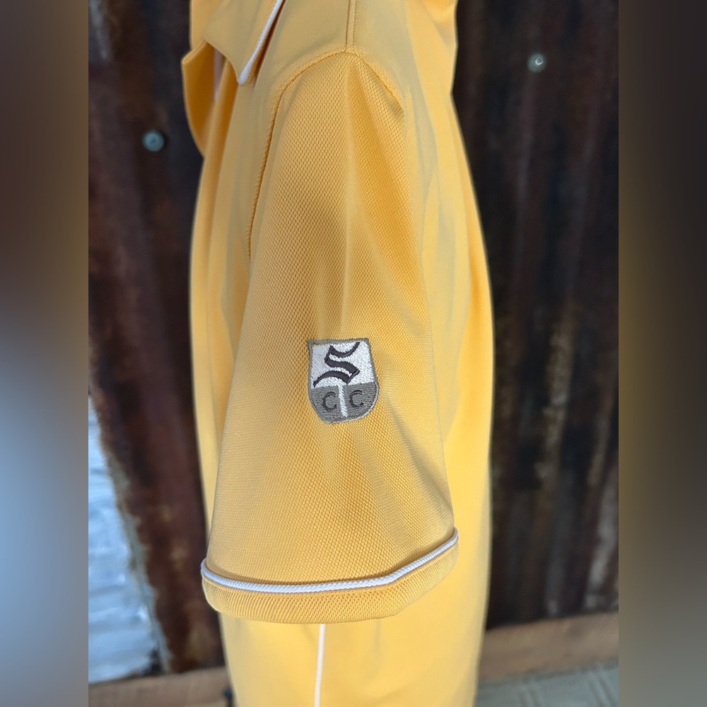 Perry Ellis Golf Cool swing Polo Shirt-Yellow-Size Large - Picture 7 of 8